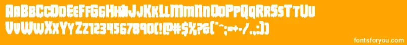 Deathbloodbold Font – White Fonts on Orange Background