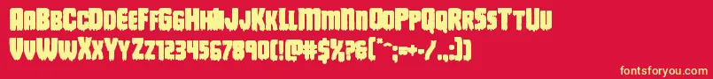 Deathbloodbold Font – Yellow Fonts on Red Background