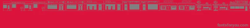 fuente 50sYesterdingsJl – Fuentes Grises Sobre Fondo Rojo