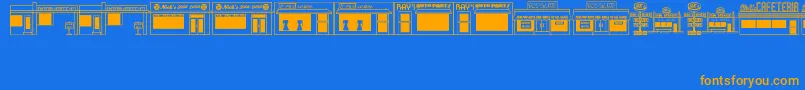 50sYesterdingsJl Font – Orange Fonts on Blue Background