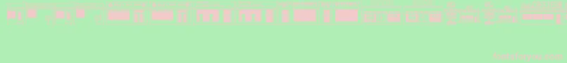 50sYesterdingsJl-fontti – vaaleanpunaiset fontit vihreällä taustalla