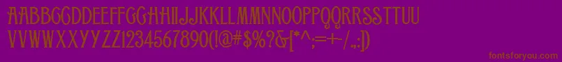 GrantantiquecMedium-fontti – ruskeat fontit violetilla taustalla