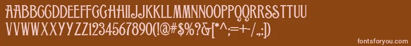 GrantantiquecMedium Font – Pink Fonts on Brown Background
