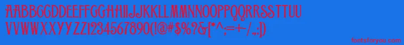 GrantantiquecMedium Font – Red Fonts on Blue Background