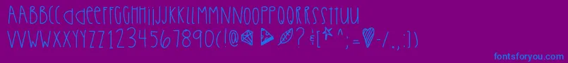 Ultrabeams-fontti – siniset fontit violetilla taustalla