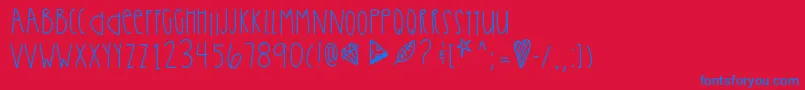 Ultrabeams Font – Blue Fonts on Red Background