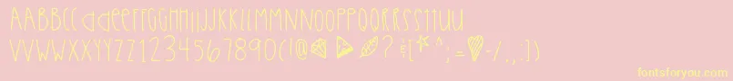 Ultrabeams Font – Yellow Fonts on Pink Background