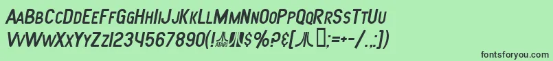 SfAtarianSystemItalic Font – Black Fonts on Green Background