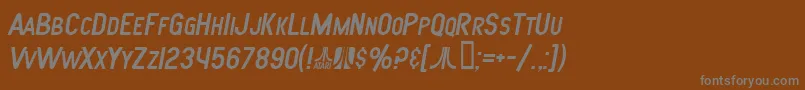 SfAtarianSystemItalic Font – Gray Fonts on Brown Background