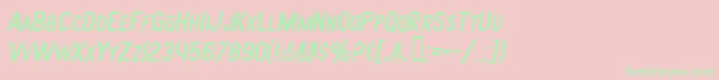 SfAtarianSystemItalic Font – Green Fonts on Pink Background