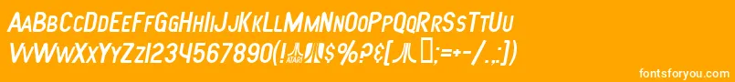 SfAtarianSystemItalic Font – White Fonts on Orange Background