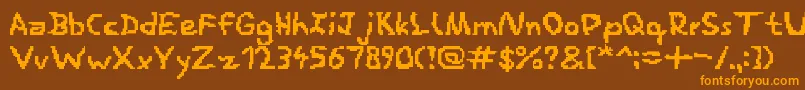 Romantics Font – Orange Fonts on Brown Background