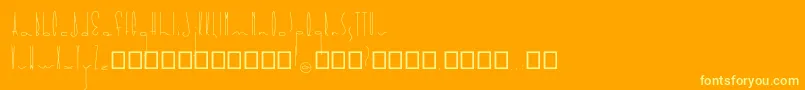 Soma Font – Yellow Fonts on Orange Background