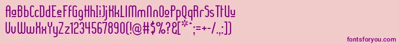 LadyIceRevisitedUpper Font – Purple Fonts on Pink Background