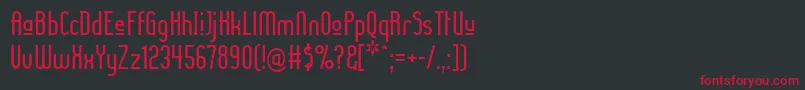 フォントLadyIceRevisitedUpper – 黒い背景に赤い文字