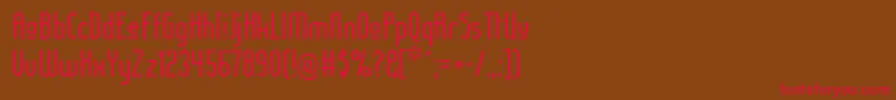LadyIceRevisitedUpper Font – Red Fonts on Brown Background