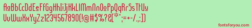 LadyIceRevisitedUpper Font – Red Fonts on Green Background