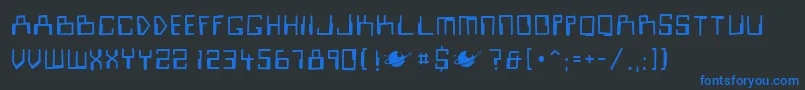 Look Sir Droids Font – Blue Fonts on Black Background