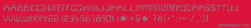 Look Sir Droids Font – Gray Fonts on Red Background