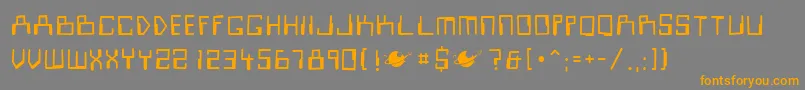 Weitere Informationen zur Look Sir Droids-Schriftart Look Sir Droids-Schriftart – Orangefarbene Schriften auf grauem Hintergrund