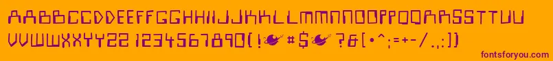 More about Look Sir Droids Font Look Sir Droids Font – Purple Fonts on Orange Background