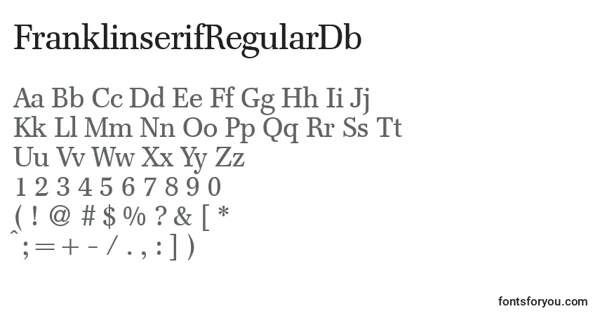 Fuente FranklinserifRegularDb - alfabeto, números, caracteres especiales