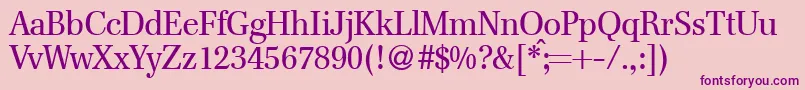FranklinserifRegularDb-Schriftart – Violette Schriften auf rosa Hintergrund