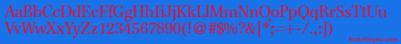 FranklinserifRegularDb Font – Red Fonts on Blue Background