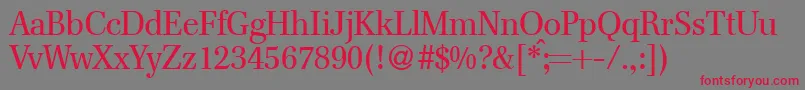 FranklinserifRegularDb-Schriftart – Rote Schriften auf grauem Hintergrund