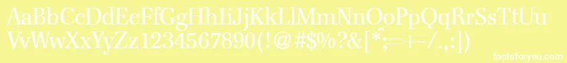 FranklinserifRegularDb Font – White Fonts on Yellow Background