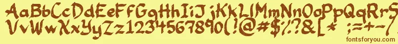 HappyCustomer Font – Brown Fonts on Yellow Background