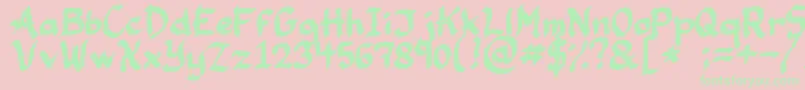 HappyCustomer Font – Green Fonts on Pink Background