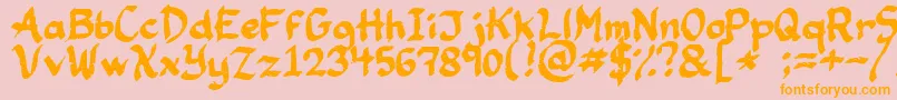 HappyCustomer Font – Orange Fonts on Pink Background