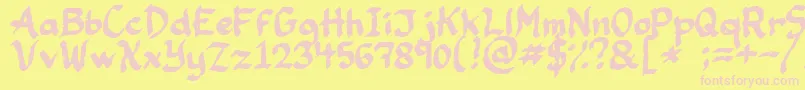 HappyCustomer Font – Pink Fonts on Yellow Background