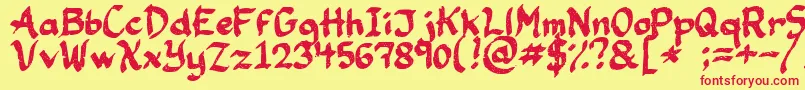 HappyCustomer Font – Red Fonts on Yellow Background