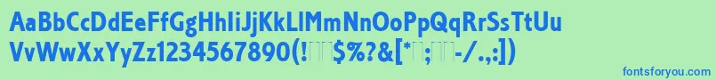 CorinthianBoldCondensedPlain Font – Blue Fonts on Green Background