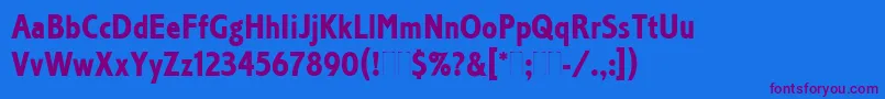 CorinthianBoldCondensedPlain Font – Purple Fonts on Blue Background