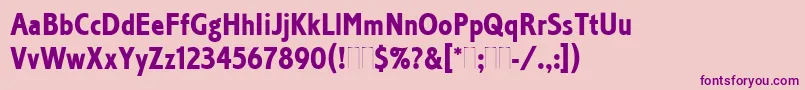 CorinthianBoldCondensedPlain Font – Purple Fonts on Pink Background