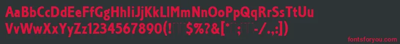 CorinthianBoldCondensedPlain Font – Red Fonts on Black Background