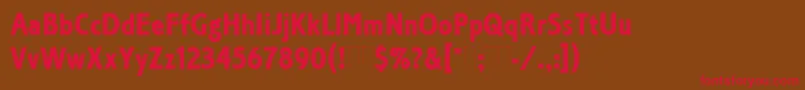 CorinthianBoldCondensedPlain Font – Red Fonts on Brown Background