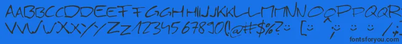 Шрифт Simply21 – чёрные шрифты на синем фоне