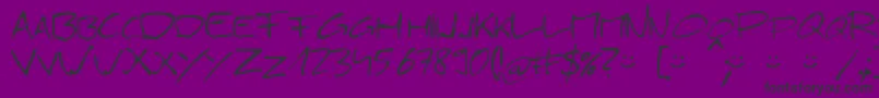 Simply21-Schriftart – Schwarze Schriften auf violettem Hintergrund