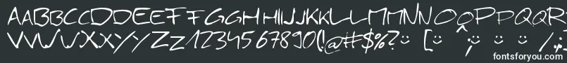 Simply21-fontti – valkoiset fontit mustalla taustalla