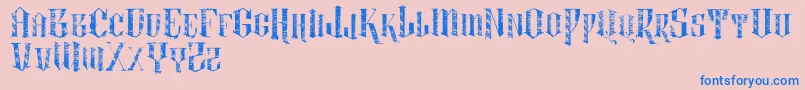 VtksLightness2 Font – Blue Fonts on Pink Background