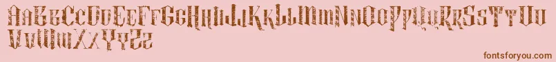 VtksLightness2 Font – Brown Fonts on Pink Background