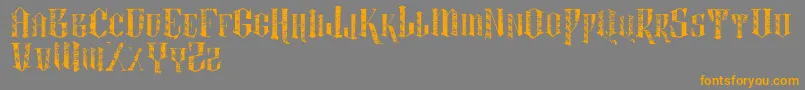 VtksLightness2 Font – Orange Fonts on Gray Background