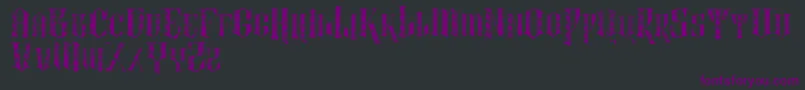 Czcionka VtksLightness2 – fioletowe czcionki na czarnym tle