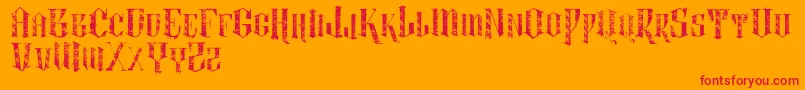 VtksLightness2 Font – Red Fonts on Orange Background