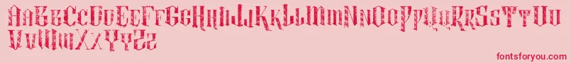 VtksLightness2 Font – Red Fonts on Pink Background