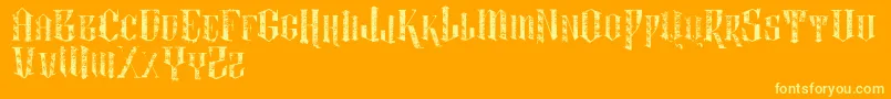 VtksLightness2 Font – Yellow Fonts on Orange Background